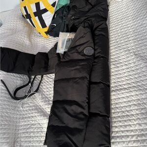 Canada Goose Black Down Parka Fusion Fit XXS w/ Removable Fur Hoo